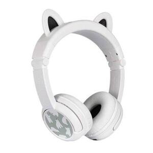 Bezdrátová sluchátka pro děti Buddyphones Play Ears Plus panda (bílá)