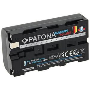 PATONA baterie pro digitální kameru Sony NP-F550/F330/F750 3500mAh Li-Ion Platinum USB-C nabíjení