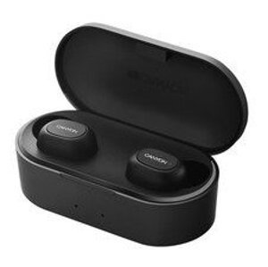 CANYON TWS-2 Bluetooth sportovní sluchátka s mikrofonem, BT V5, nabíjecí pouzdro 800mAh, černá