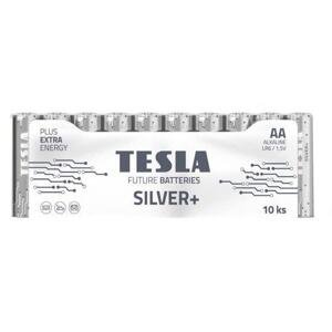 TESLA SILVER+ alkalická baterie AA (LR06, tužková, fólie) 10 ks