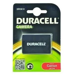 DURACELL Baterie - DRCE12 pro Canon LP-E12, černá, 600mAh, 7.2V