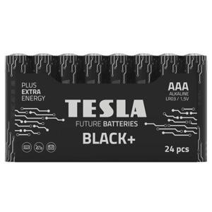 TESLA BLACK+ alkalická baterie AAA (LR03, mikrotužková, fólie) 24 ks