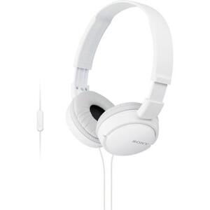 SONY headset náhlavní MDRZX110AP/ sluchátka drátová + mikrofon/ 3,5mm jack/ citlivost 98 dB/mW/ bílá