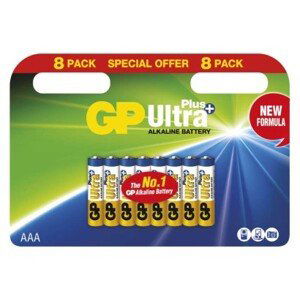 Alkalická baterie GP Ultra Plus AAA (LR03) (8 ks)