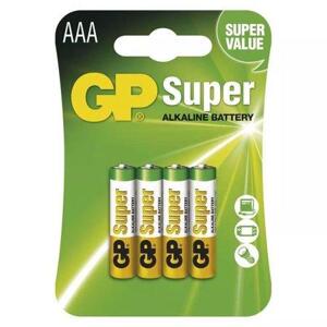 GP alkalická baterie 1,5V AAA (LR03) Super 4ks blistr