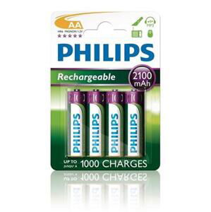 Philips baterie AA 2100mAh MultiLife, NiMh - 4ks