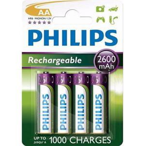 Philips baterie AA 2600mAh MultiLife, NiMh - 4ks