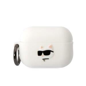 Karl Lagerfeld 3D Logo NFT Choupette Head Silikonové pouzdro Airpods Pro 2 bílé