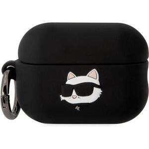 Karl Lagerfeld 3D Logo NFT Choupette Head Silikonové pouzdro Airpods Pro 2 černé