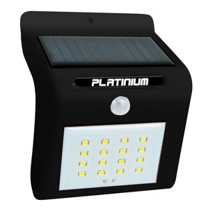 Platinium Nástěnné solární LED světlo 18001 s detektorem pohybu černá