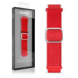 Aligator Řemínek textilní 20mm barva Red