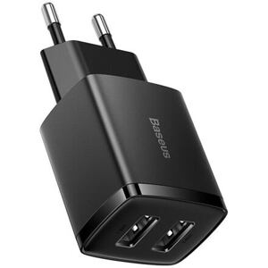 Baseus CCXJ010201 Compact Nabíječka 2xUSB 10,5W Black