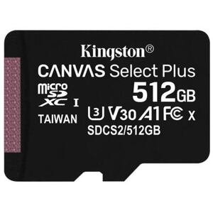 Kingston microSDXC 512GB Canvas Select Plus Class 10 bez Adapteru