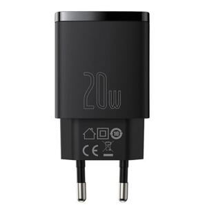 Baseus CCXJ-B01 Compact Quick Nabíječka USB/USB-C 20W Black 6953156207233