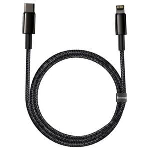 Baseus CATLWJ-01 Tungsten Gold Fast Charge Kabel USB-C to Lightning 20W 1m Black 6953156232037