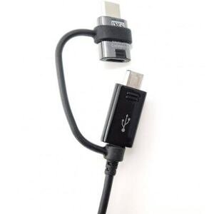 EP-DG950DBE Samsung Combo microUSB Datový Kabel s redukcí USB-C 1.4m Black (Bulk) 2439768