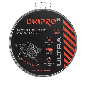 Sada řezných kotoučů ULTRA 125x1,0 22,2 mm 10 ks. Dnipro-M PID_437