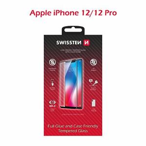 SWISSTEN GLASS COLOR FRAME, CASE FRIENDLY FOR APPLE IPHONE 12/12 PRO BLACK 54501776