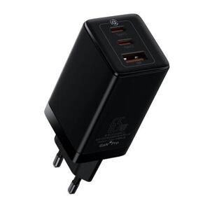 Baseus CCGP050101 GaN3 Pro Fast Nabíječka 1xUSB + 2xUSB-C 65W Black CCGP050101