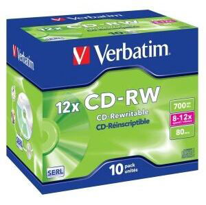 VERBATIM CD-RW(10-Pack)/Jewel/12x/700MB 43148