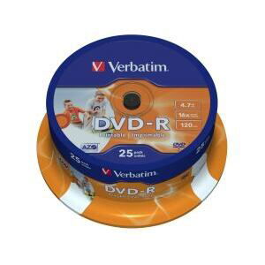VERBATIM DVD-R(25-Pack)Spindl/Printable/16x/4.7GB 43538