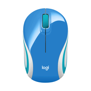 Logitech Mini M187/Cestovní/Optická/Bezdrátová USB/Modrá 910-002733