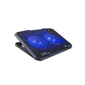Chladící podložka C-TECH CLP-140, 15,6'', 2x 140mm, 2x USB, modré podsvícení
