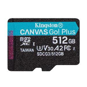 Kingston Canvas Go Plus A2/micro SDXC/512GB/170MBps/UHS-I U3 / Class 10 SDCG3/512GBSP