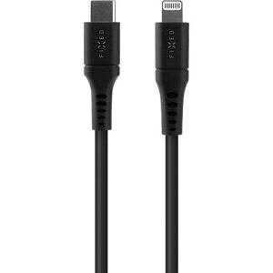 FIXED Liquid Silicone Cable USB-C/Lightning, 1,2m, black FIXDLS-CL12-BK