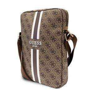 Guess PU 4G Printed Stripes Tablet Bag 10" Brown GUTB10P4RPSW