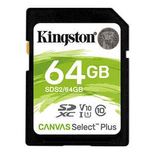 Kingston Canvas Select Plus U1/SDXC/64GB/100MBps/UHS-I U1 / Class 10 SDS2/64GB