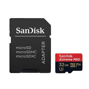 SanDisk Extreme PRO/micro SDHC/32GB/100MBps/UHS-I U3 / Class 10/+ Adaptér SDSQXCG-032G-GN6MA