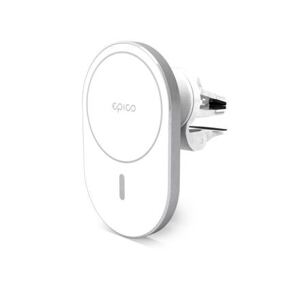 Bezdrátová nabíjecí podložka do auta Epico Elipse s Magsafe 15W, 18W QC stříbrná 9915111100037