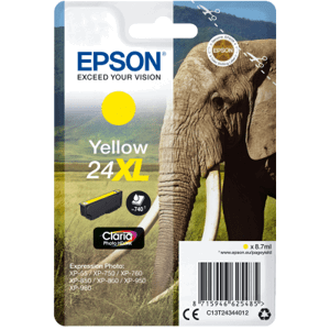 Epson Singlepack Yellow 24XL Claria Photo HD Ink C13T24344012