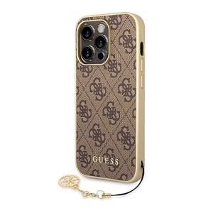 Guess 4G Charms Zadní Kryt pro iPhone 14 Pro Brown GUHCP14LGF4GBR