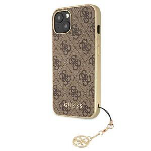 Guess 4G Charms Zadní Kryt pro iPhone 13 Brown GUHCP13MGF4GBR