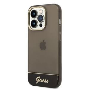 Guess PC/TPU Camera Outline Translucent Zadní Kryt pro iPhone 14 Pro Max Black GUHCP14XHGCOK