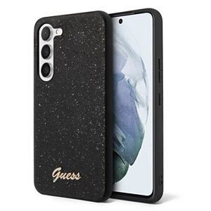 Guess PC/TPU Glitter Flakes Metal Logo Zadní Kryt pro Samsung Galaxy S23 Black GUHCS23SHGGSHK