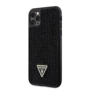 Guess Rhinestones Triangle Metal Logo Kryt pro iPhone 11 Pro Black GUHCN58HDGTPK