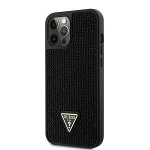 Guess Rhinestones Triangle Metal Logo Kryt pro iPhone 12 Pro Max Black GUHCP12LHDGTPK