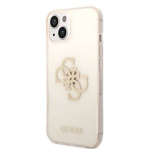 Guess TPU Big 4G Full Glitter Zadní Kryt pro iPhone 14 Plus Gold GUHCP14MPCUGL4GGO