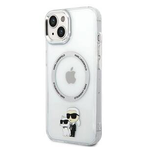 Karl Lagerfeld IML Karl and Choupette NFT MagSafe Zadní Kryt pro iPhone 14 Plus Transparent KLHMP14MHNKCIT