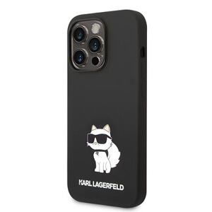 Karl Lagerfeld Liquid Silicone Choupette NFT Zadní Kryt pro iPhone 14 Pro Black KLHCP14LSNCHBCK