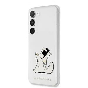 Karl Lagerfeld PC/TPU Choupette Eat Zadní Kryt pro Samsung Galaxy S23+ Transparent KLHCS23MCFNRC