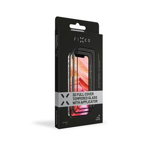 FIXED 3D Tempered Glass with applicator for Apple iPhone XR/11, black FIXG3DA-334-BK