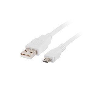 LANBERG Kabel USB 2.0 AM/Micro, 1m, bílý CA-USBM-10CC-0010-W