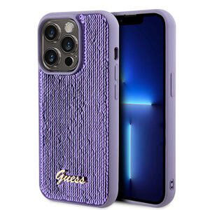 Guess Sequin Script Logo Zadní Kryt pro iPhone 15 Pro Max Purple GUHCP15XPSFDGSU