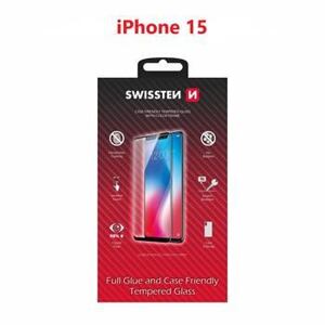 SWISSTEN GLASS COLOR FRAME, CASE FRIENDLY FOR APPLE IPHONE 15 BLACK 54501840