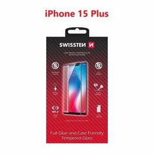 SWISSTEN GLASS COLOR FRAME, CASE FRIENDLY FOR APPLE IPHONE 15 PLUS BLACK 54501843