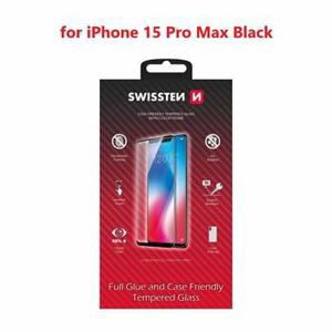 SWISSTEN GLASS COLOR FRAME, CASE FRIENDLY FOR APPLE IPHONE 15 PRO MAX BLACK 54501842